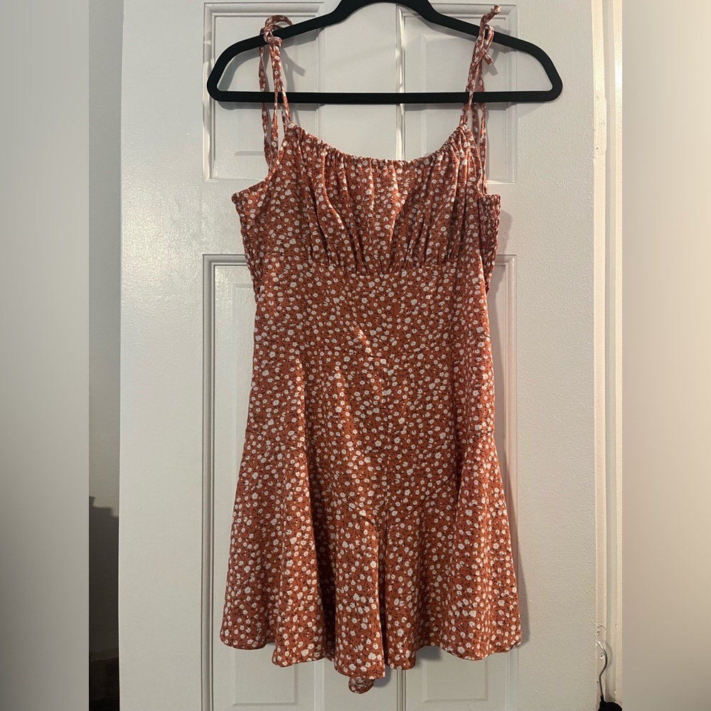 Floral Print Women's Romper